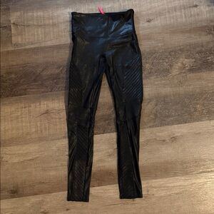 SPANX Black Leggings with Red Label